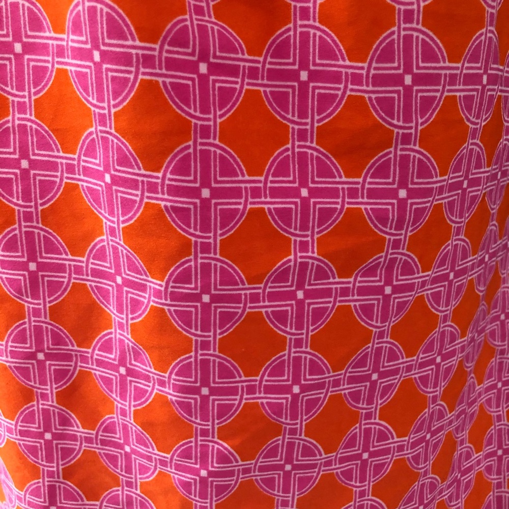 ✨5/$15 { BANANA REPUBLIC } Pink & Orange Printed Blouse - Picture 5 of 7